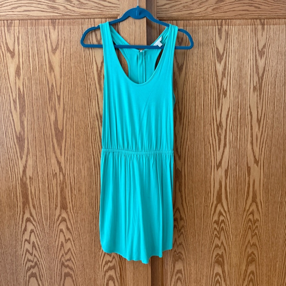 Banana Republic Teal Cross-Back Dress